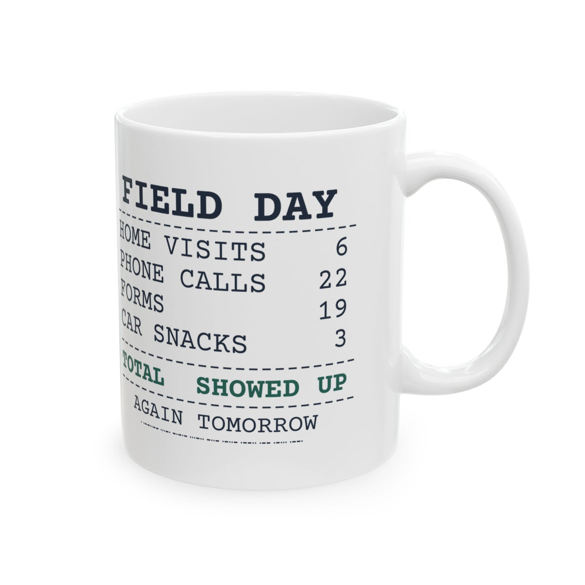 Social Worker Coffee Mug Home Visits 6 Phone Calls 22 Field Day Receipt