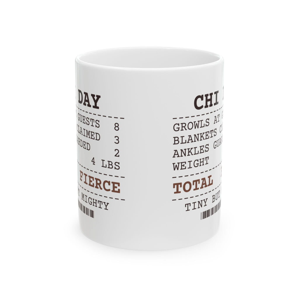 Funny Chihuahua Coffee Mug Growls At Guests 8 Weight Four Pounds