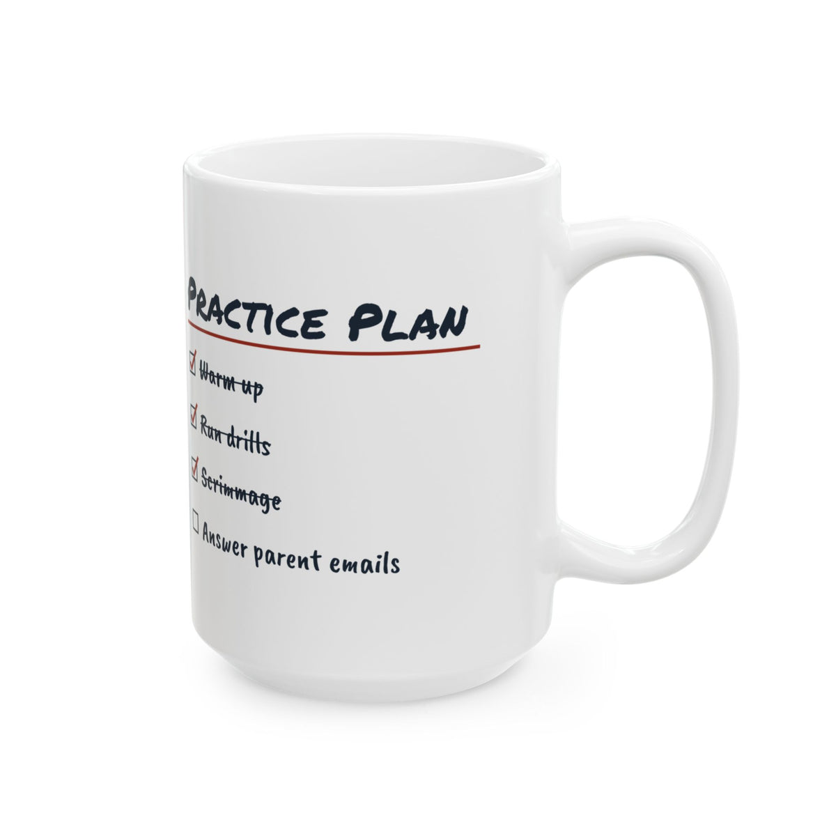 Funny Sports Coach Coffee Mug Practice Plan Answer Parent Emails