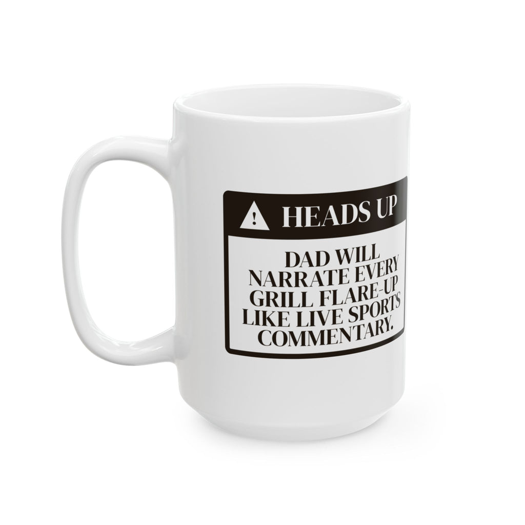 Funny Dad Grill Flare-Up Warning Coffee Mug For Dad