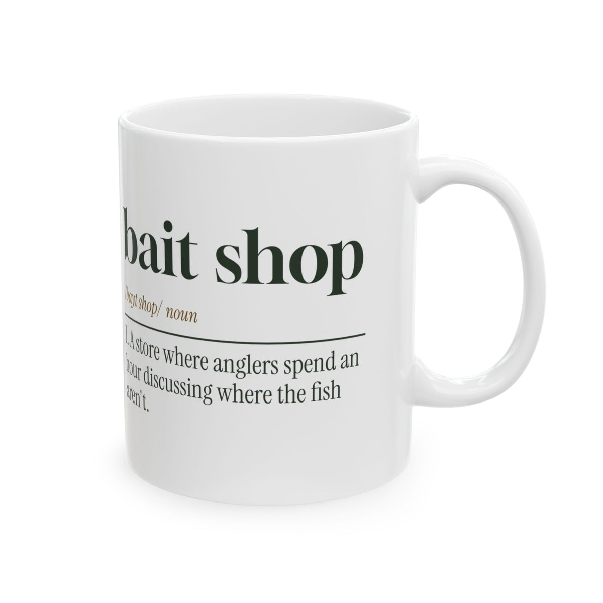 Funny Fishing Coffee Mug Bait Shop Definition For Anglers