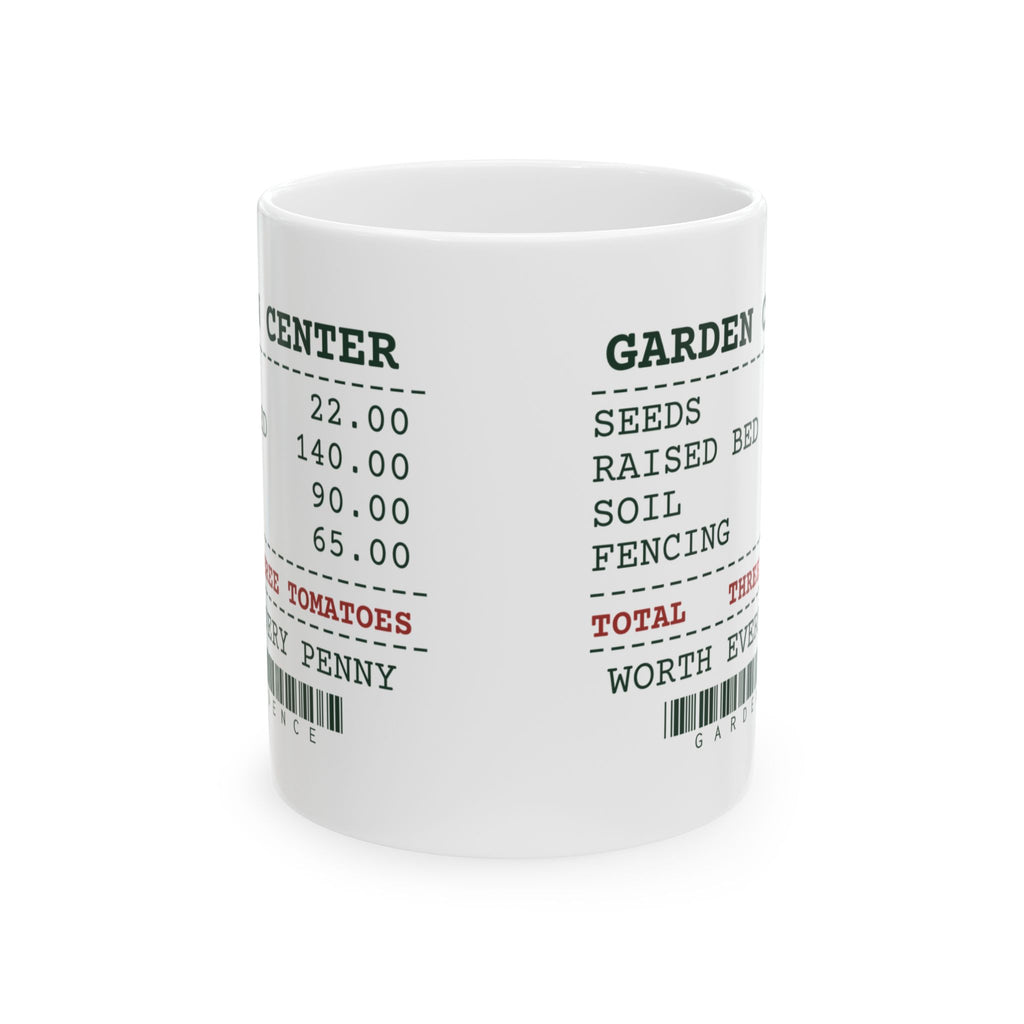 Funny Vegetable Garden Coffee Mug Garden Receipt Total Three Tomatoes