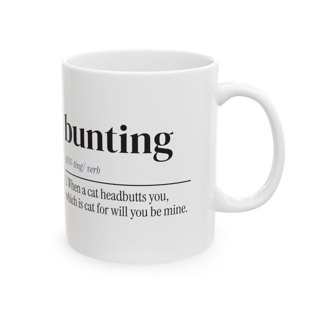 Funny Cat Coffee Mug Bunting Means Will You Be Mine For Cat Lovers