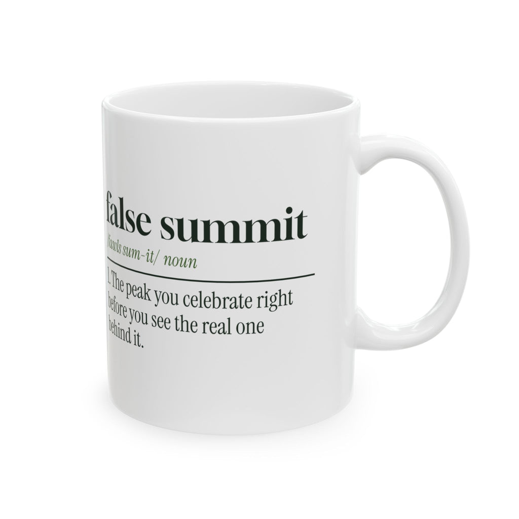 Funny Hiking Mug False Summit Dictionary Definition