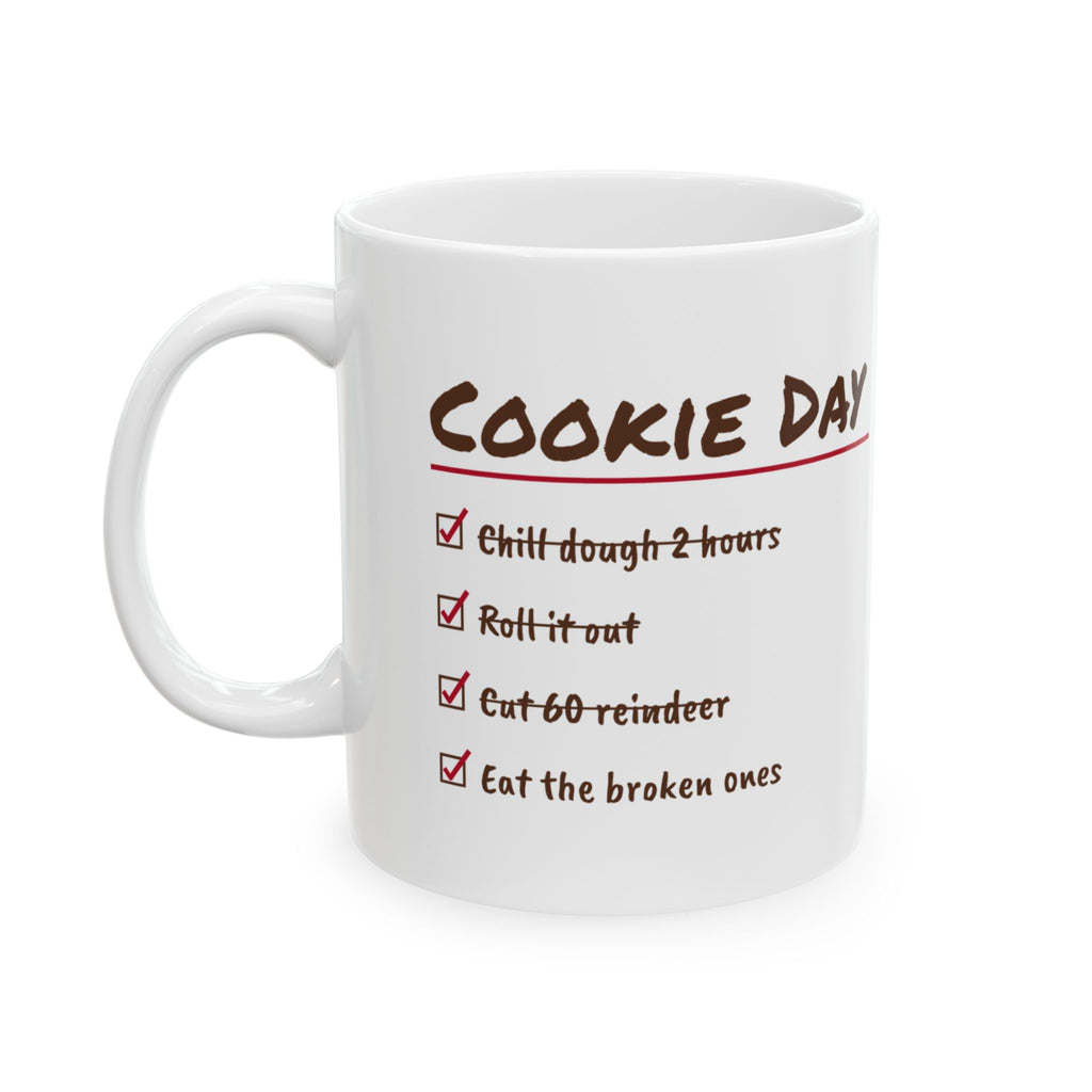 Funny Christmas Coffee Mug Cookie Day Checklist Eat The Broken Ones