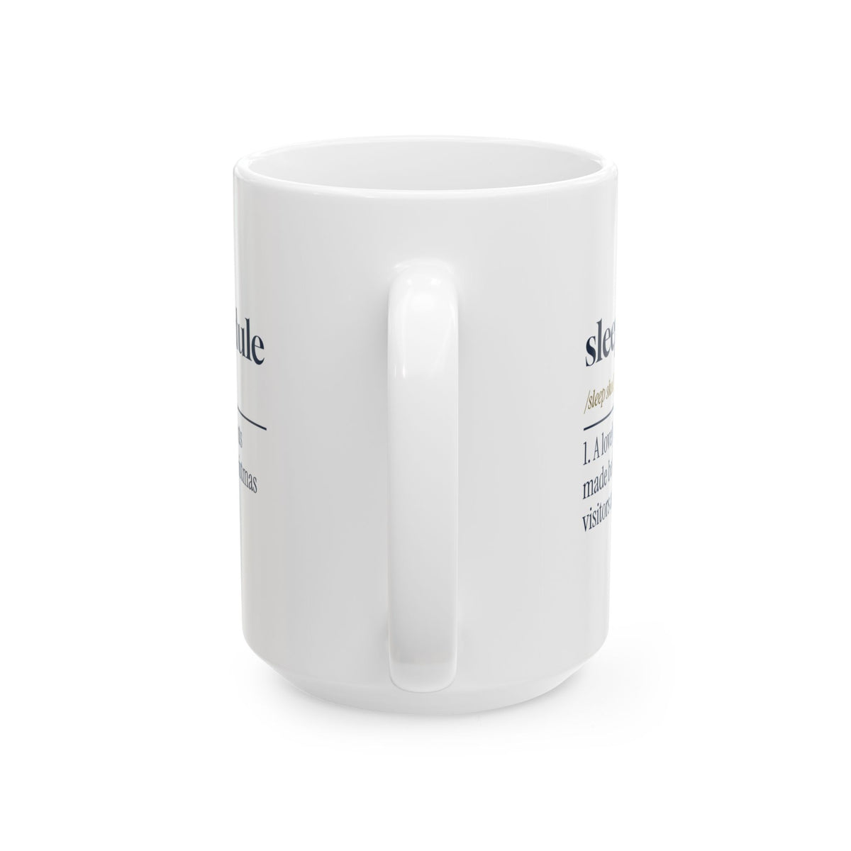 Funny New Parent Christmas Coffee Mug Sleep Schedule Definition