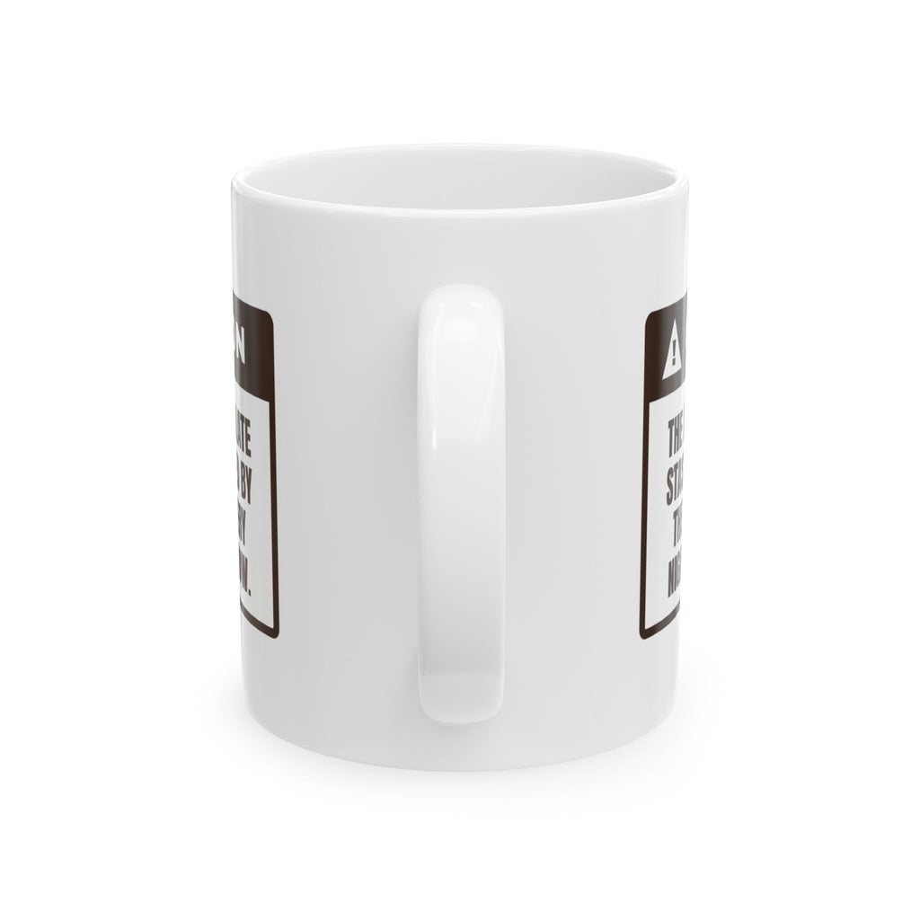 Funny Chocolate Coffee Mug Squares Counted Nightly Warning Label