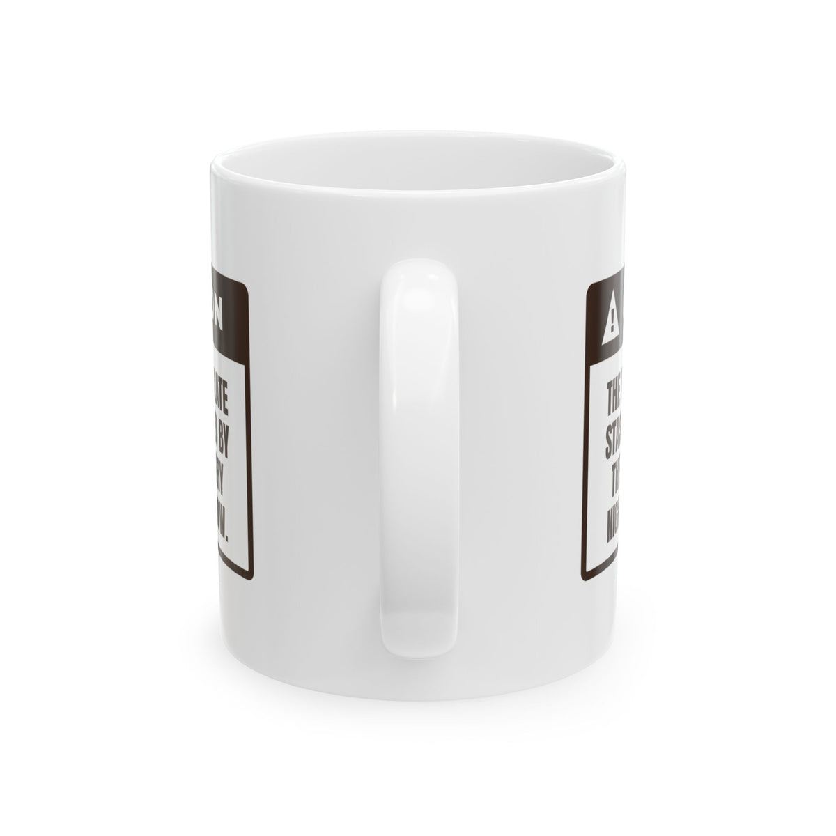 Funny Chocolate Coffee Mug Squares Counted Nightly Warning Label