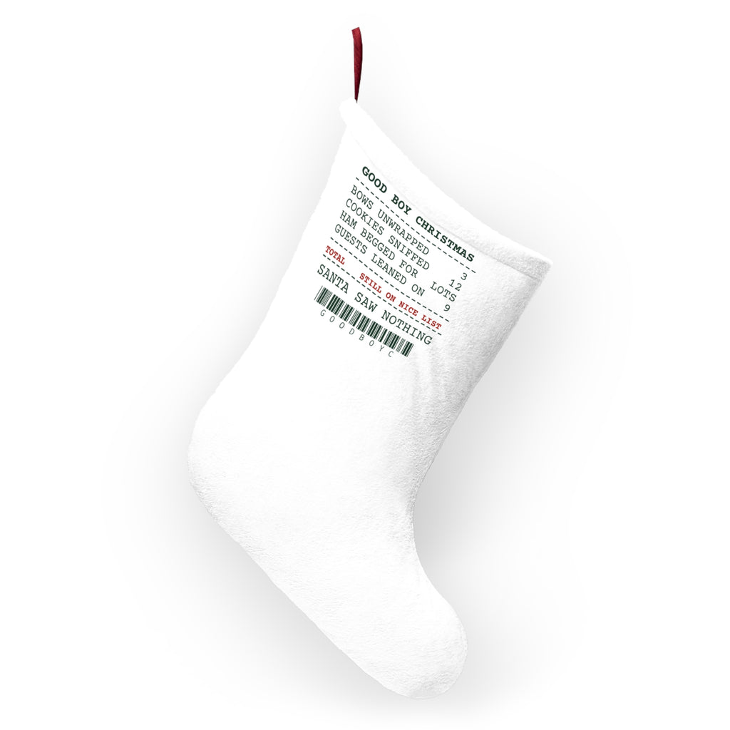 Funny Dog Christmas Stocking Good Boy Receipt For Dog Owners