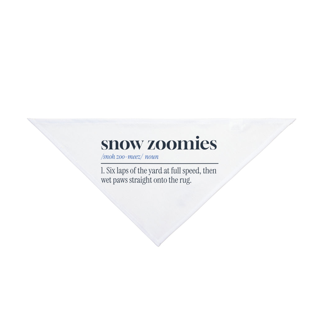 Funny Winter Dog Bandana Snow Zoomies Definition Dog Lover