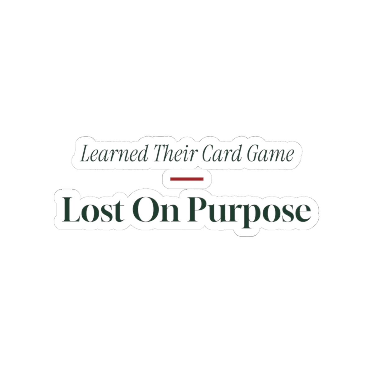 Funny In-Laws Christmas Sticker Learned Their Card Game Lost On Purpose