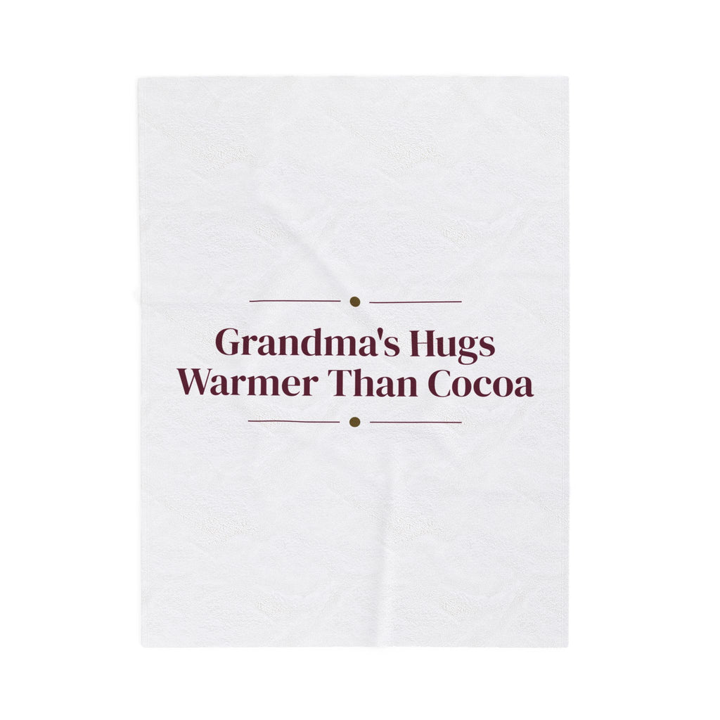 Christmas Throw Blanket Grandma's Hugs Warmer Than Cocoa