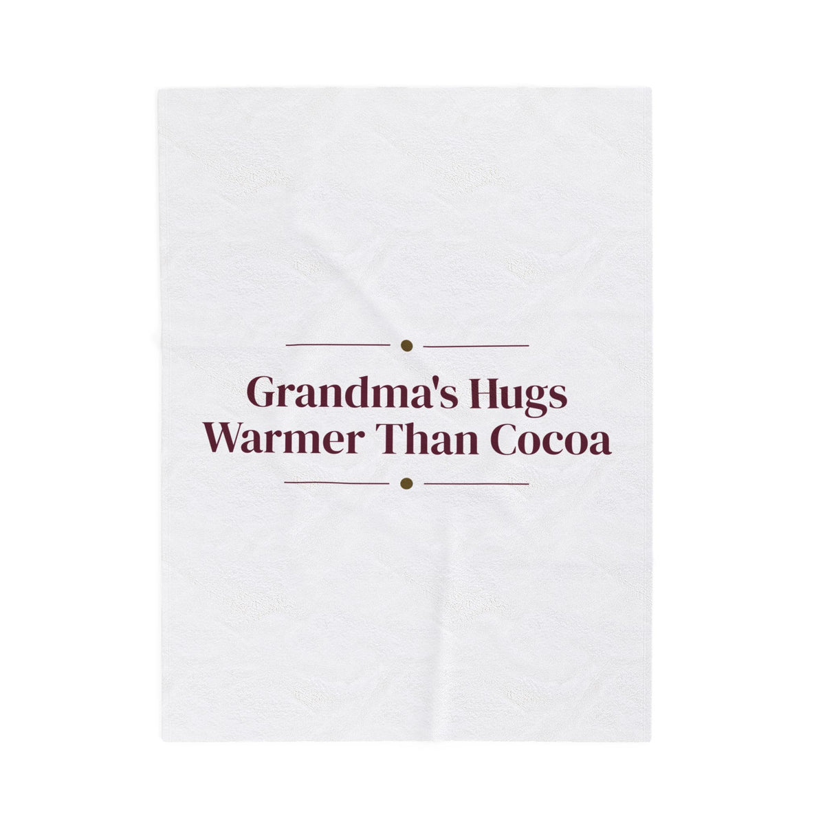 Christmas Throw Blanket Grandma's Hugs Warmer Than Cocoa
