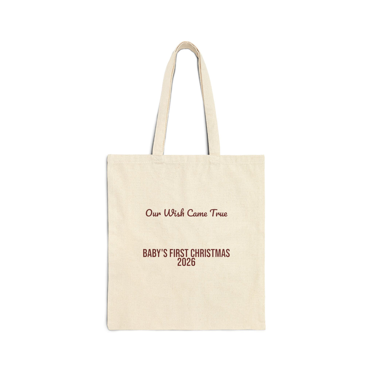 Christmas Tote Bag Our Wish Came True Baby's First Christmas 2026