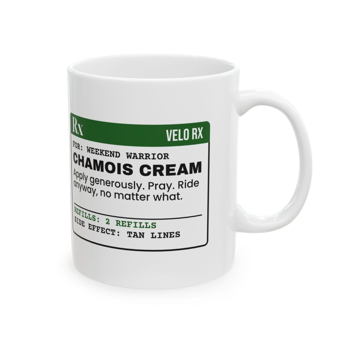 Cycling Coffee Mug Chamois Cream Prescription