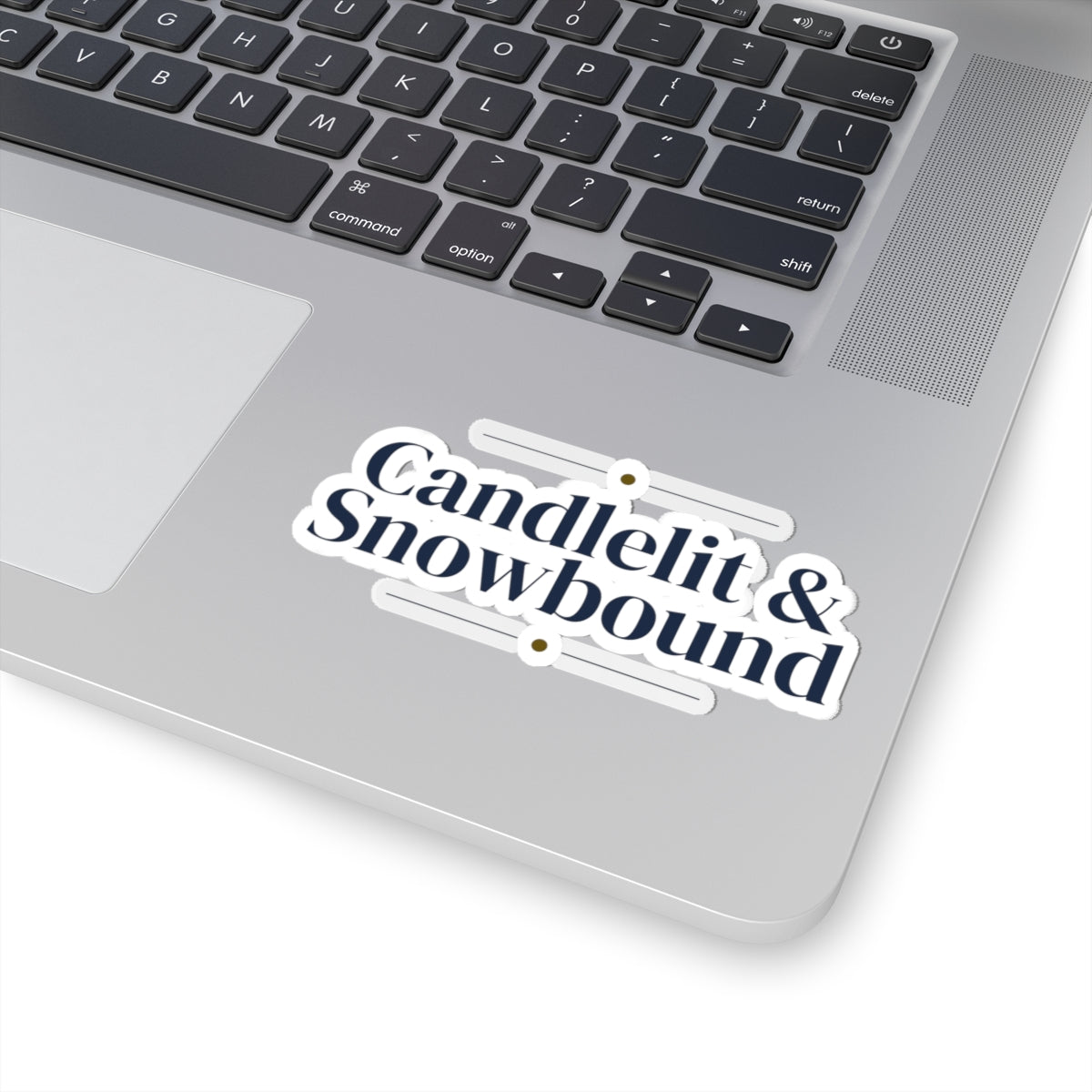Christmas Sticker Candlelit And Snowbound Cozy Winter