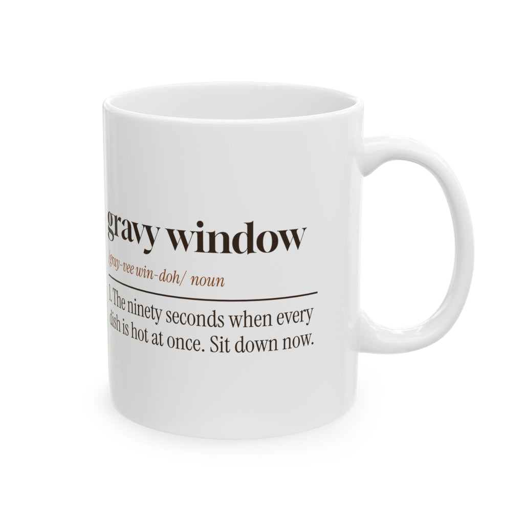 Funny Thanksgiving Host Coffee Mug Gravy Window Dictionary Definition