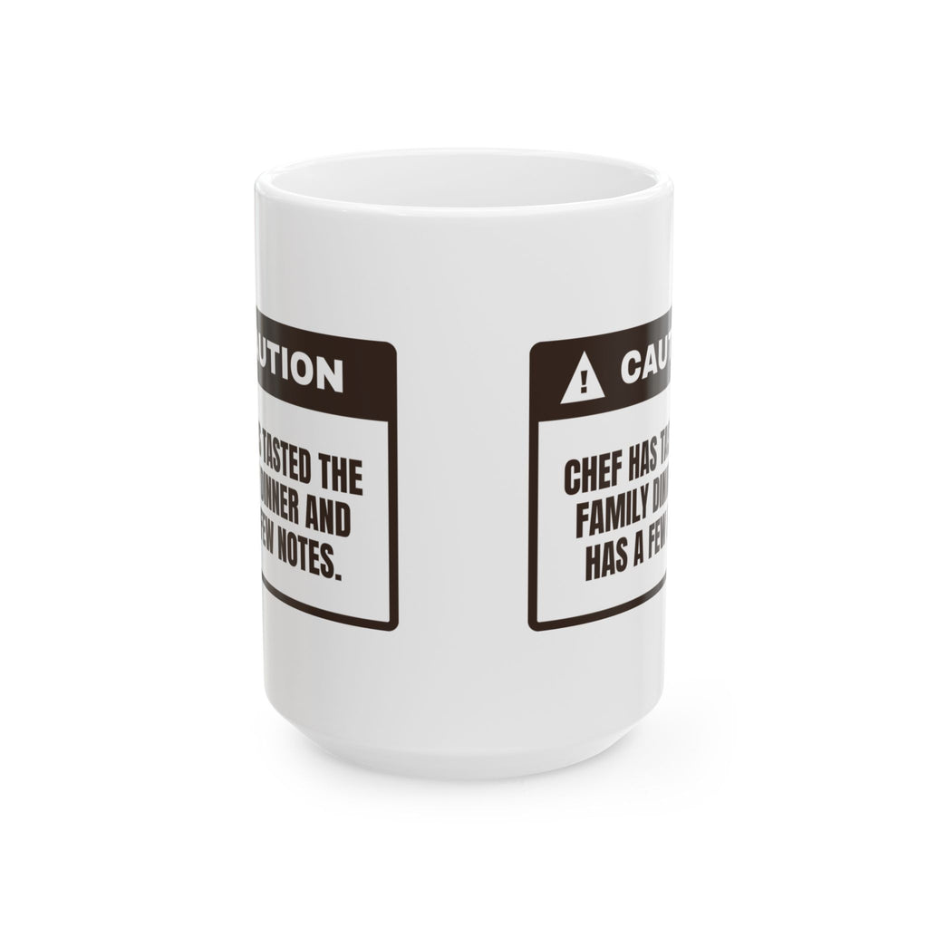 Funny Chef Coffee Mug Chef Tasted Dinner Has A Few Notes