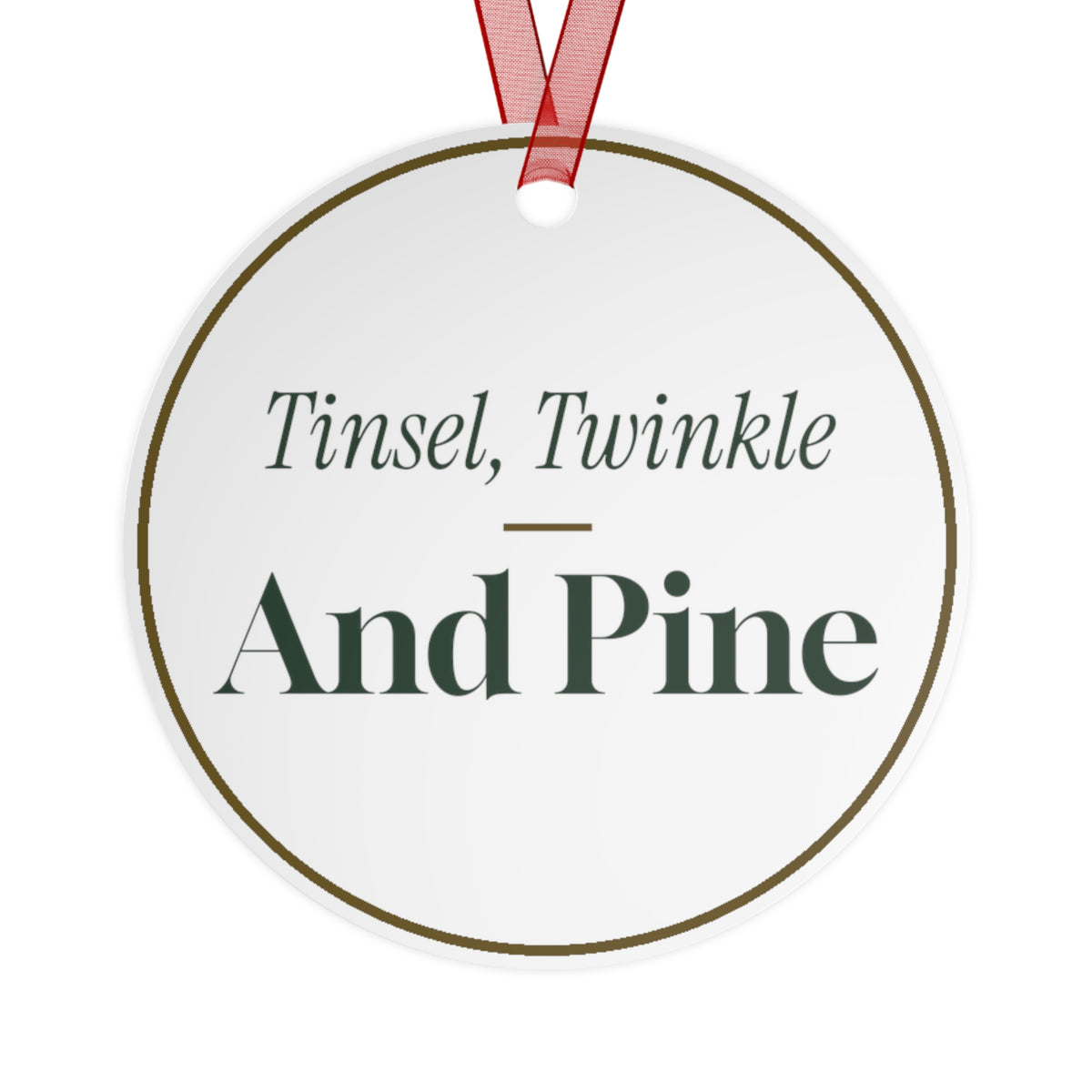Christmas Ornament Tinsel Twinkle And Pine Classic
