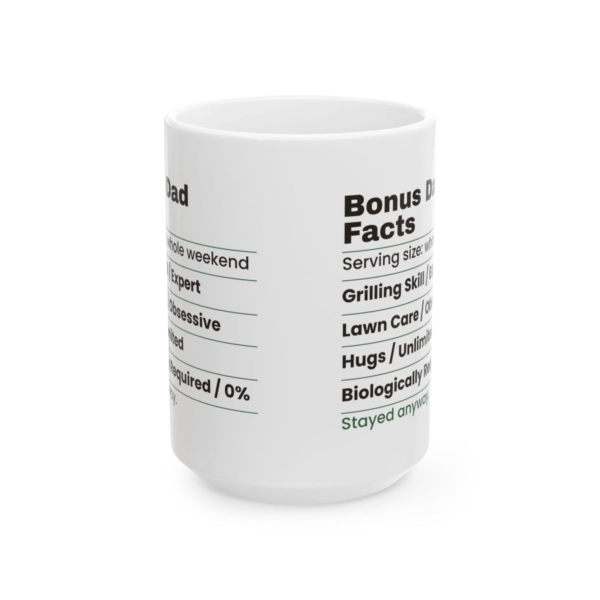 Bonus Dad Facts Coffee Mug Funny Label For Stepdads