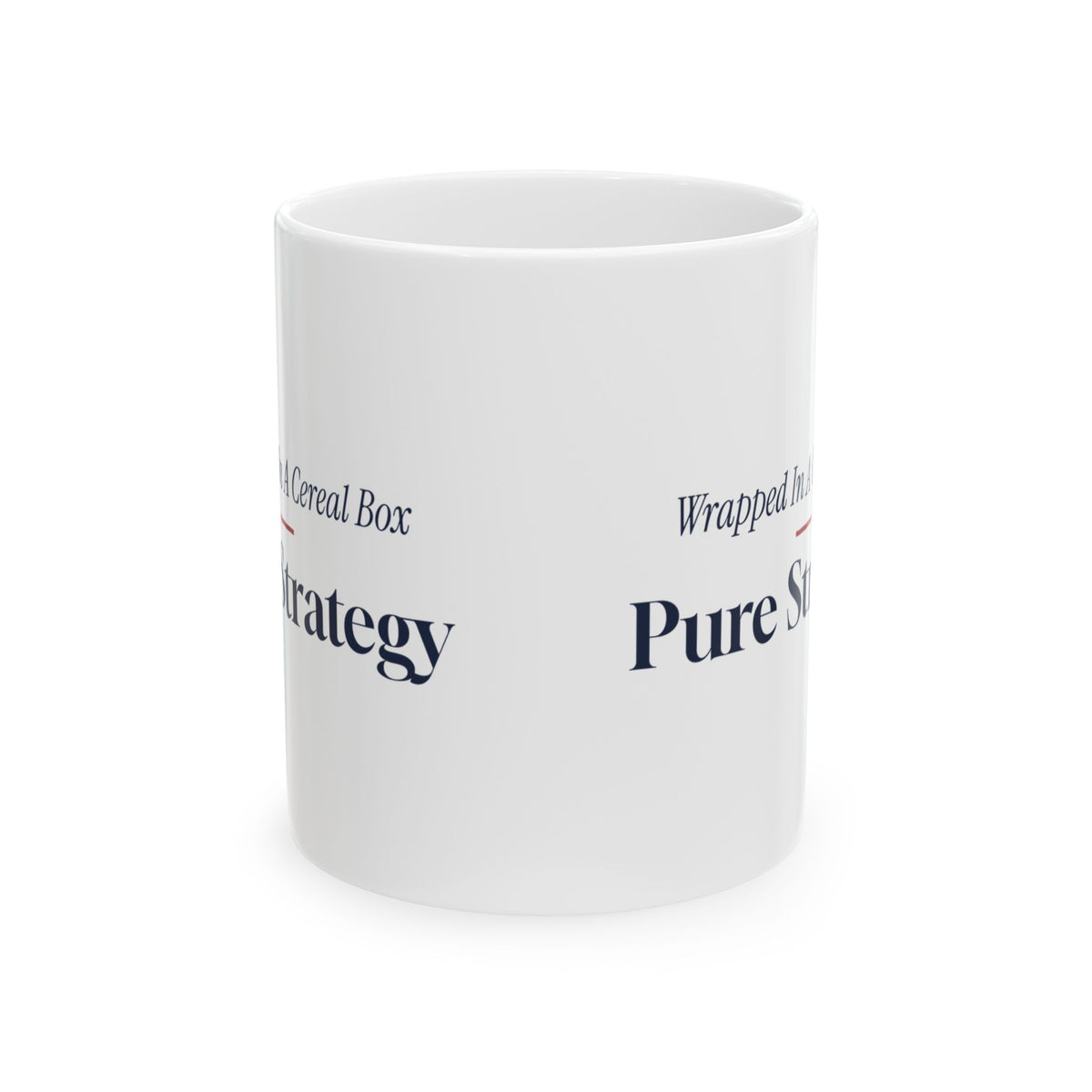 Funny White Elephant Coffee Mug Wrapped In A Cereal Box Pure Strategy