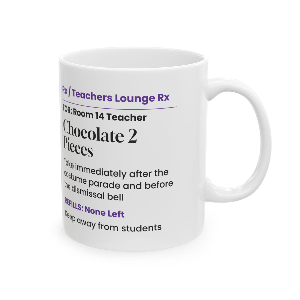 Spooky Teacher Coffee Mug Chocolate Prescription For Teachers