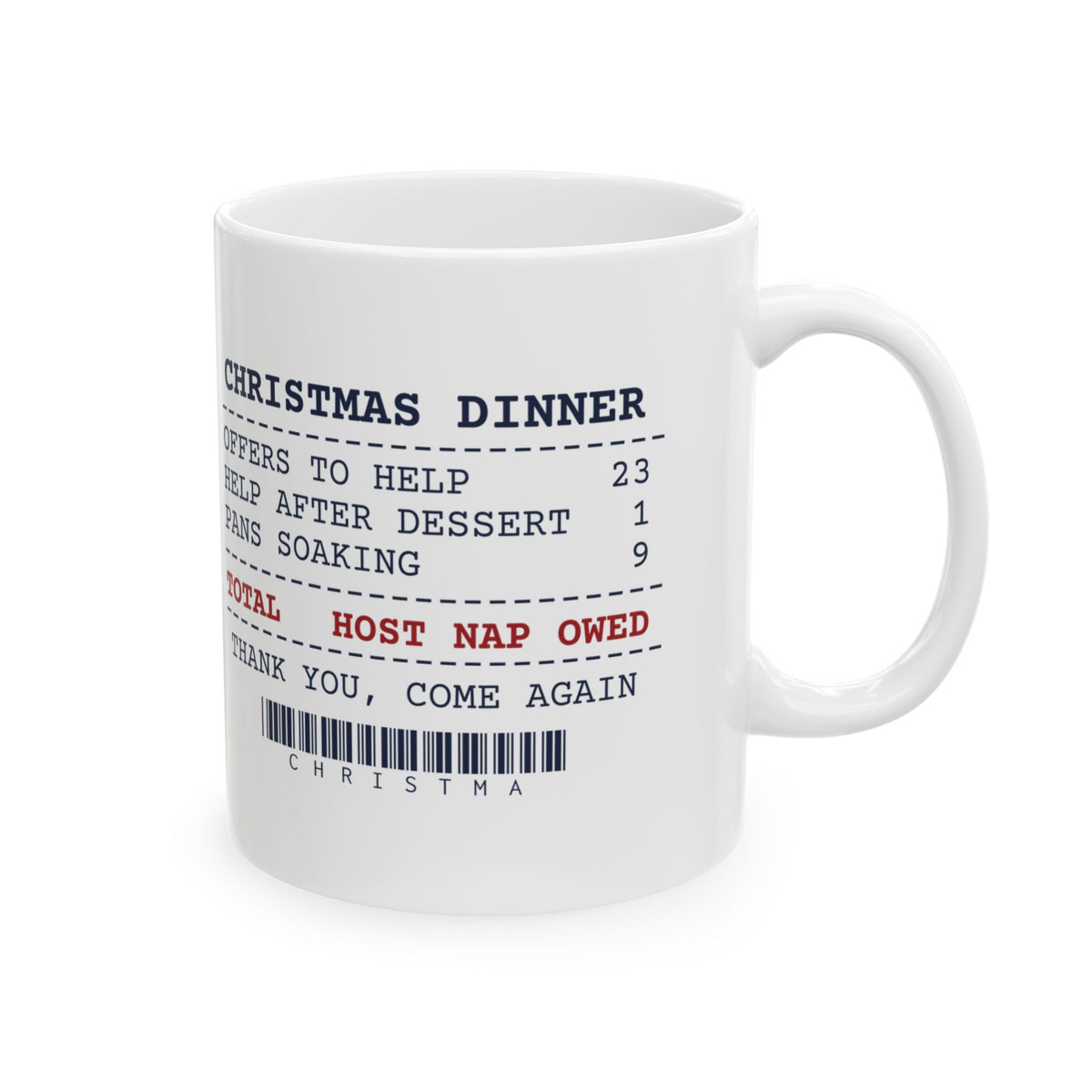 Funny Christmas Host Coffee Mug Offers To Help 23 Receipt For Hosts
