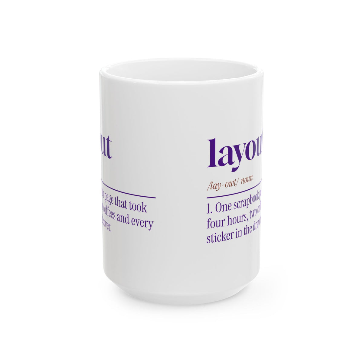 Funny Scrapbooking Coffee Mug Layout Definition For Scrapbookers