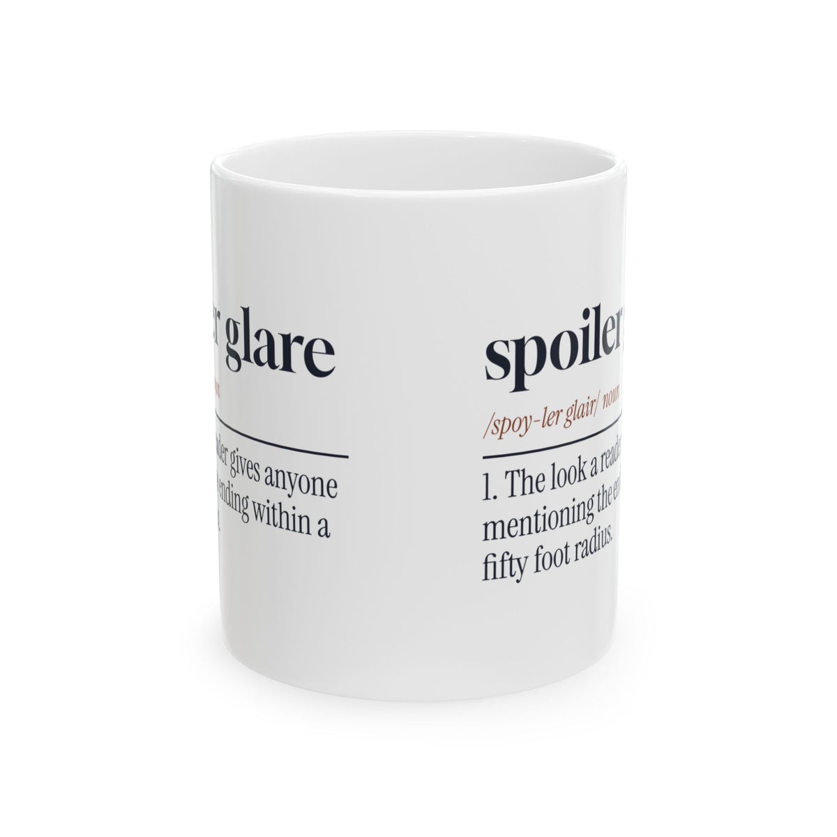 Funny Book Lover Mug Spoiler Glare Dictionary Definition For Readers