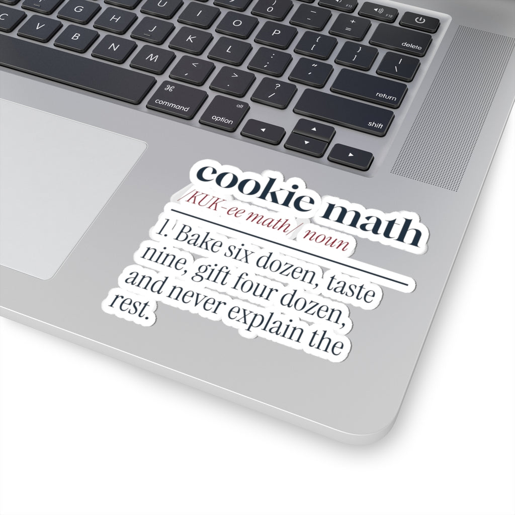 Funny Christmas Baking Sticker Cookie Math Dictionary Definition