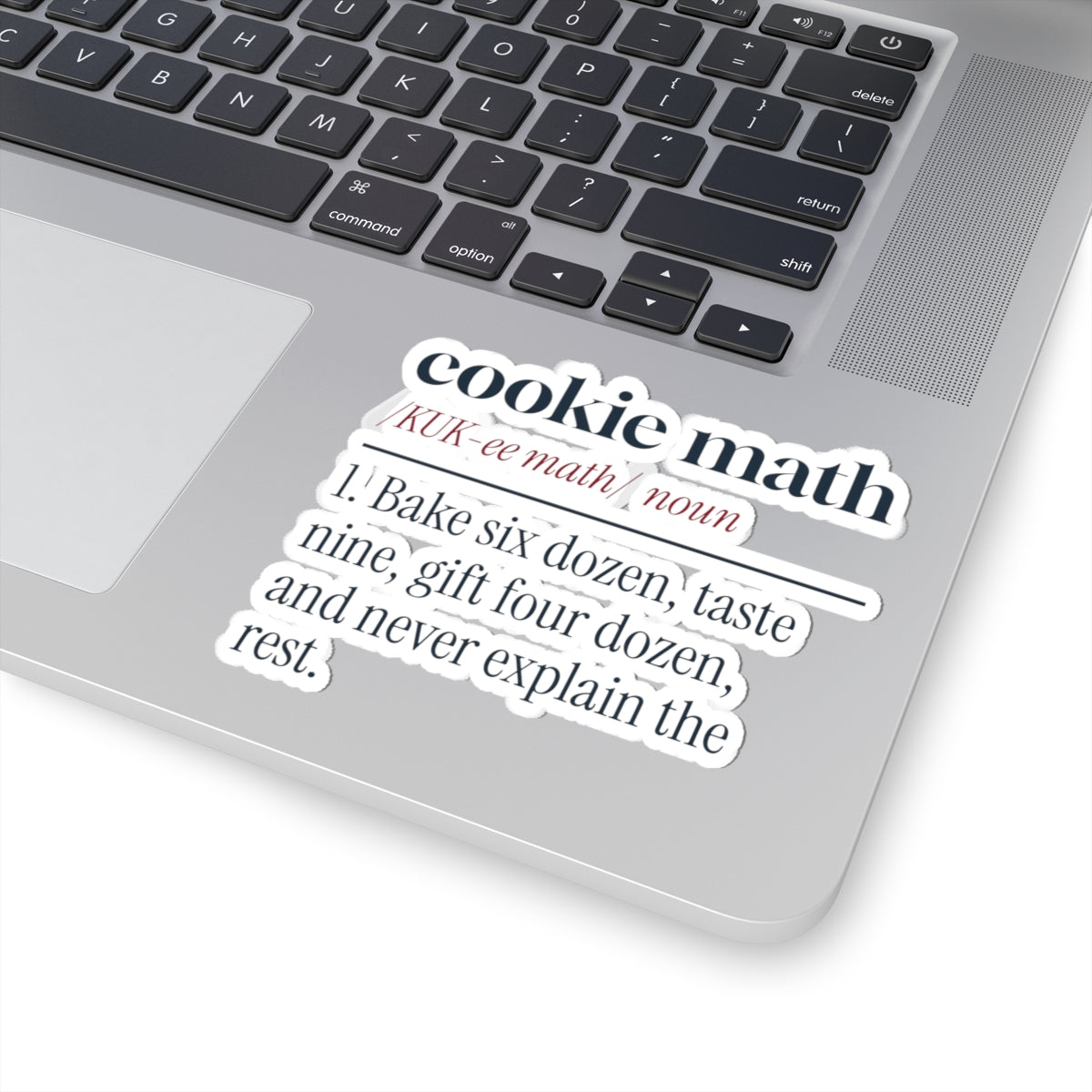 Funny Christmas Baking Sticker Cookie Math Dictionary Definition