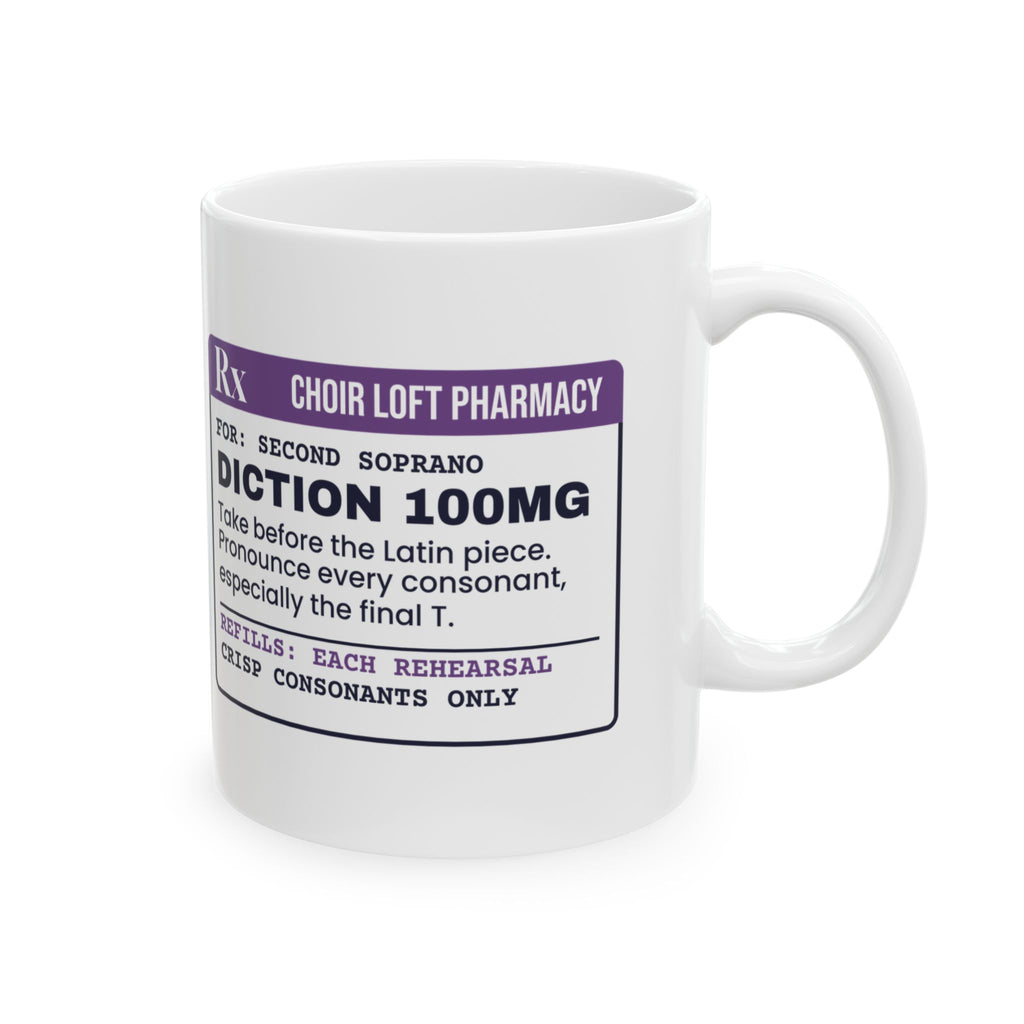 Funny Choir Coffee Mug Diction 100mg Hit The Final T For Singers