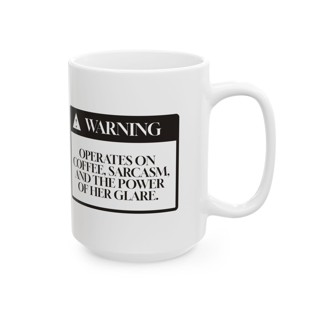 Funny Mom Warning Coffee Mug Runs On Coffee For Mom