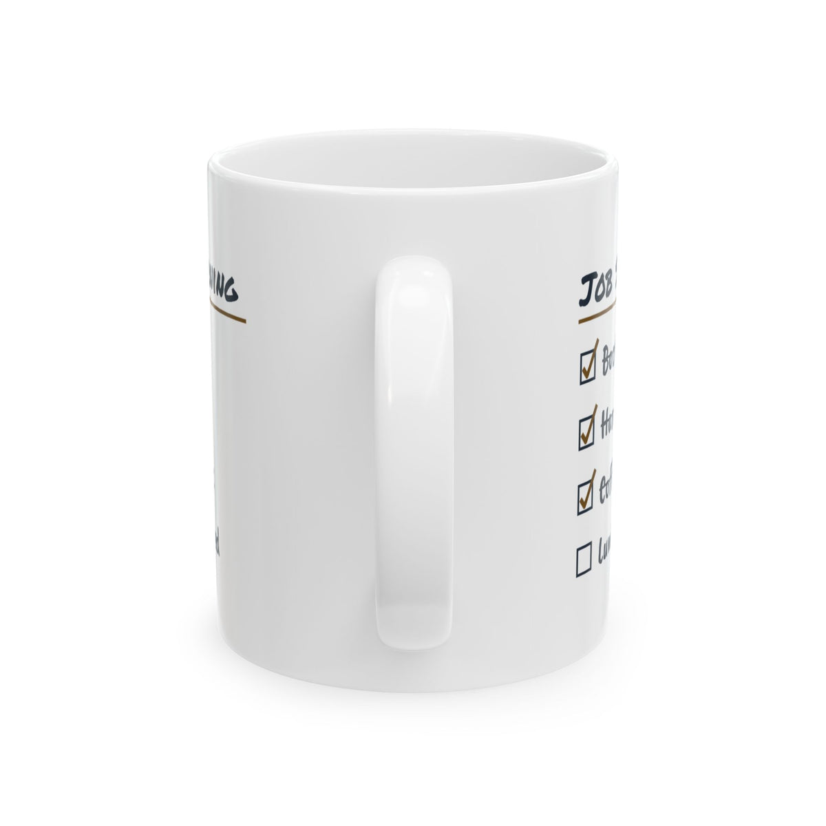 Funny Construction Worker Coffee Mug Job Site Morning Checklist