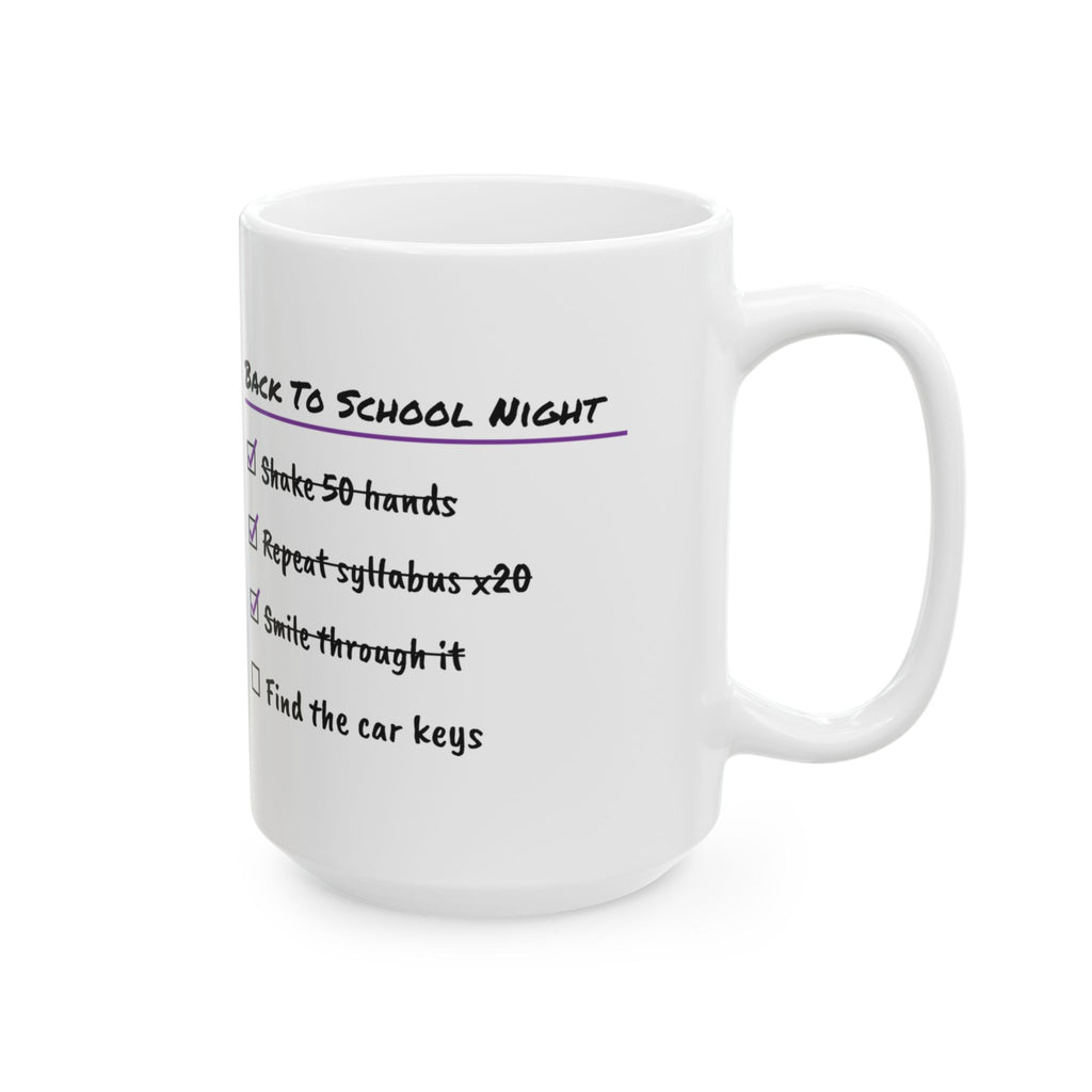Funny Teacher Coffee Mug Back To School Night Checklist For Teachers