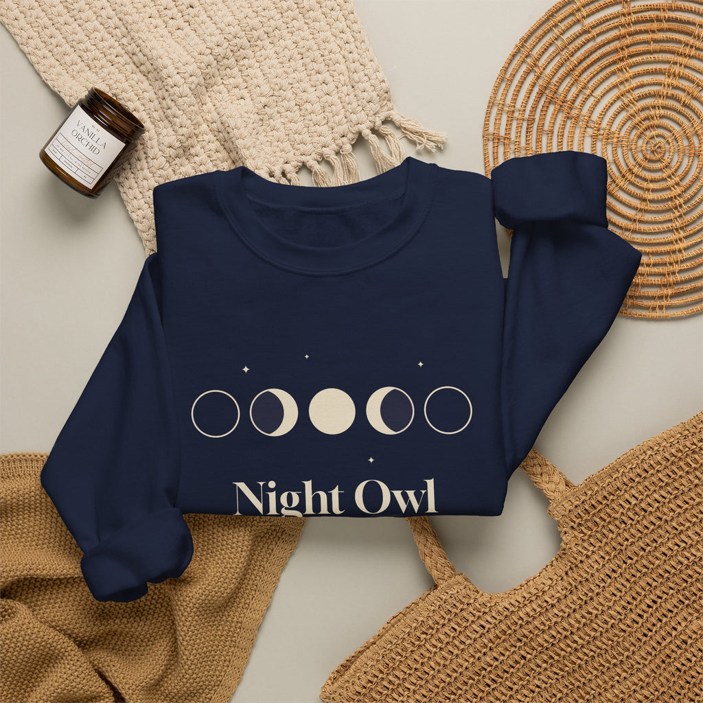 Night Owl Sweatshirt In My Own Orbit Moon Phases