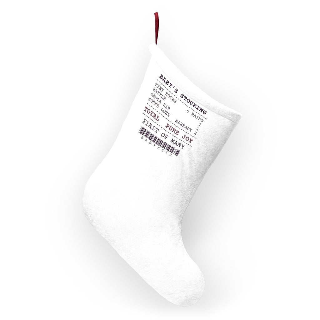 Funny Babys First Christmas Stocking Stocking Receipt For New