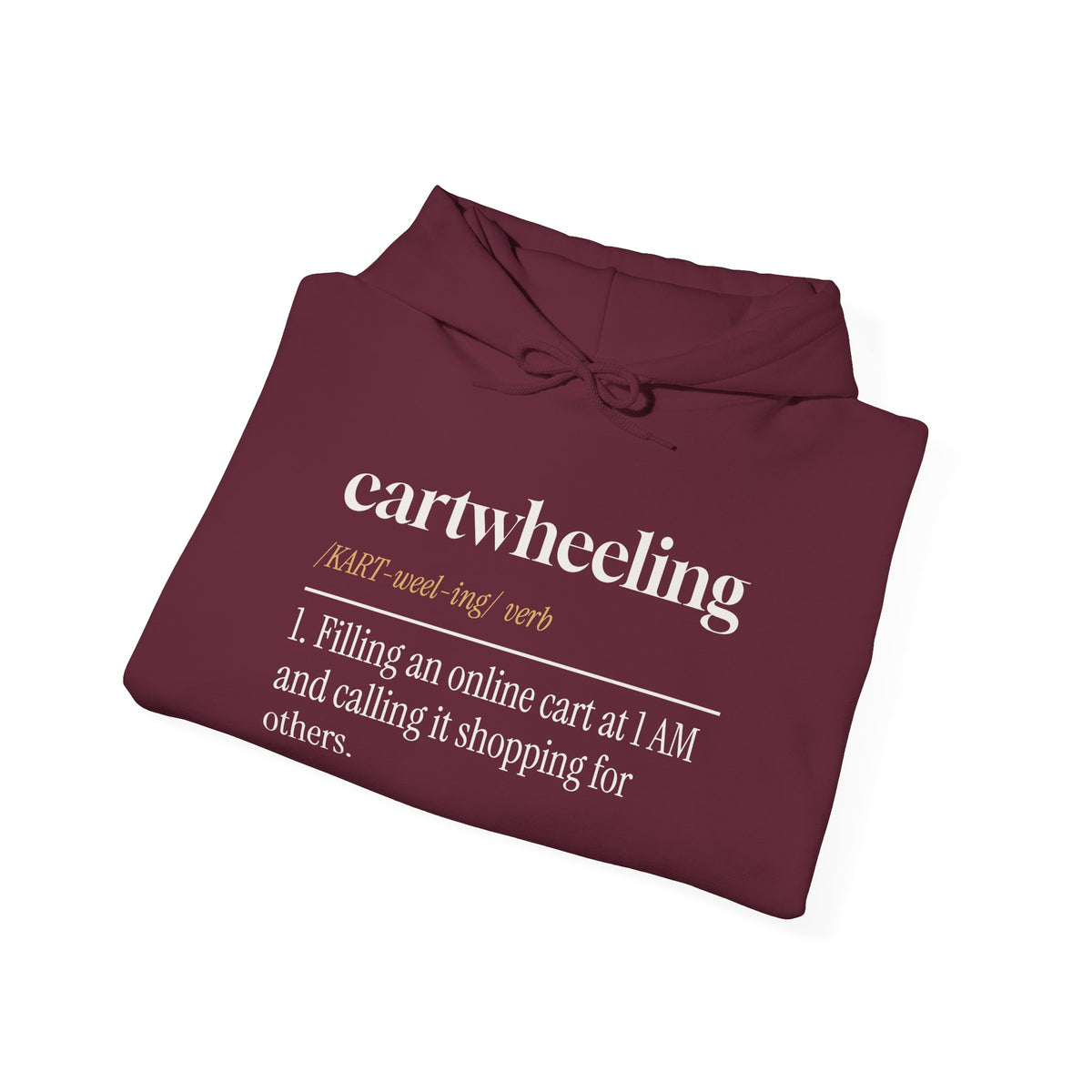 Funny Christmas Shopping Hoodie Cartwheeling Dictionary Definition