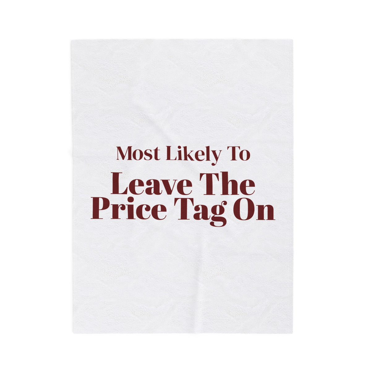 Funny Christmas Family Throw Blanket Most Likely To Leave The Price Tag On