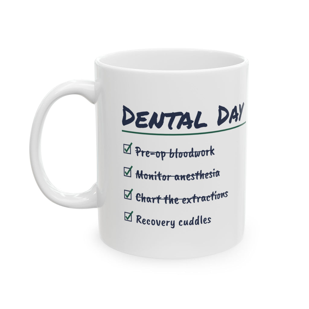 Funny Vet Tech Coffee Mug Recovery Room Cuddles Checklist For Vet Techs