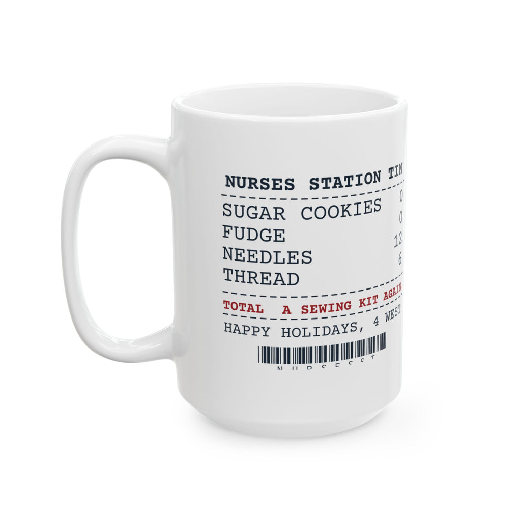 Funny Christmas Nurse Coffee Mug Opened The Cookie Tin Found A Sewing Kit