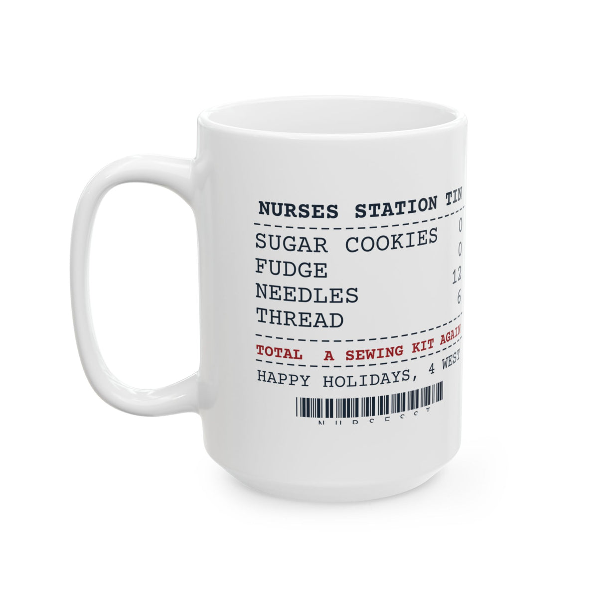 Funny Christmas Nurse Coffee Mug Opened The Cookie Tin Found A Sewing Kit