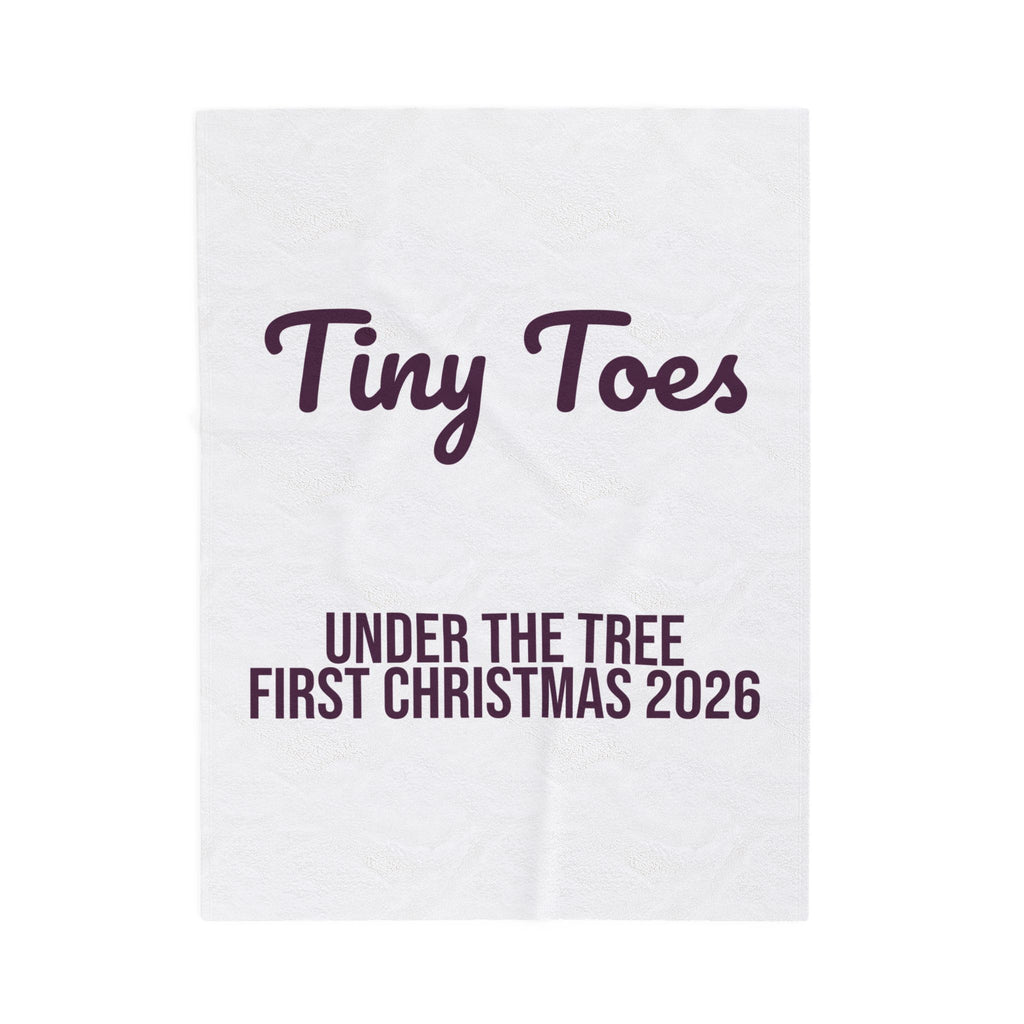 Christmas Throw Blanket Tiny Toes Under The Tree First Christmas 2026