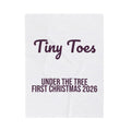 Christmas Throw Blanket Tiny Toes Under The Tree First Christmas 2026