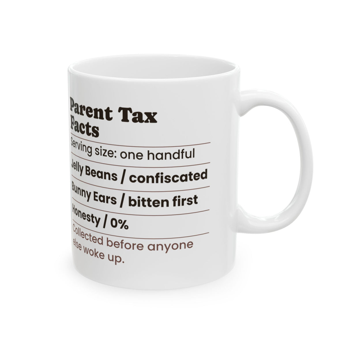 Funny Easter Parent Tax Facts Coffee Mug For Moms And Dads