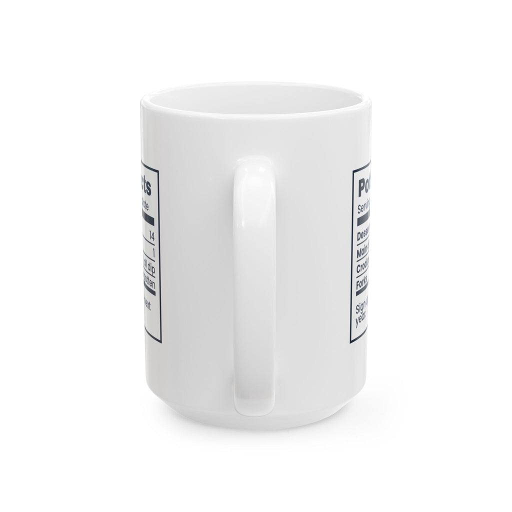 Funny Office Christmas Potluck Coffee Mug Potluck Nutrition Facts