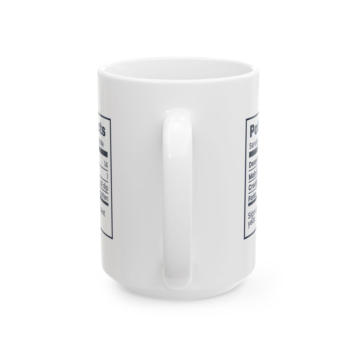 Funny Office Christmas Potluck Coffee Mug Potluck Nutrition Facts