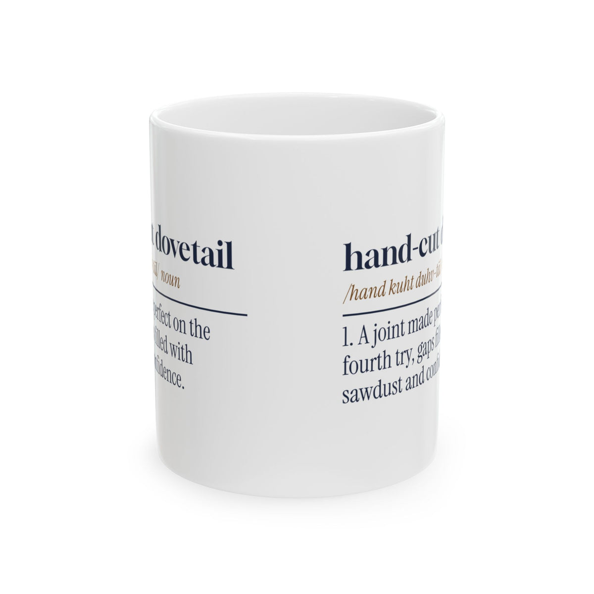 Woodworker Coffee Mug Hand-Cut Dovetail Definition For Furniture Makers