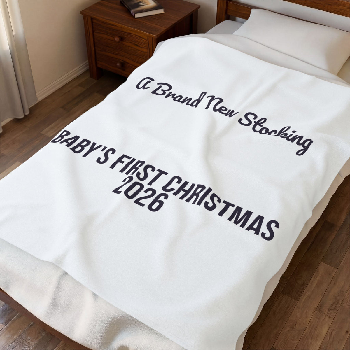 Baby's First Christmas 2026 Throw Blanket A Brand New Stocking For Parents
