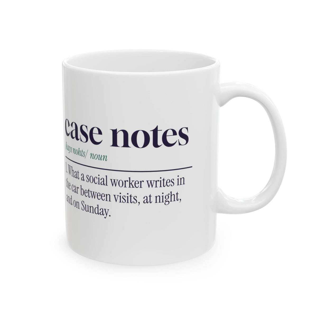 Funny Social Worker Coffee Mug Case Notes Dictionary Definition